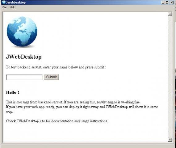 Download web tool or web app JWebdesktop