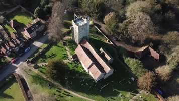 Free download Kent aerial filming around Chevening Church near Sevenoaks. www.quintessentialfilms.co.uk video and edit with RedcoolMedia movie maker MovieStudio video editor online and AudioStudio audio editor onlin