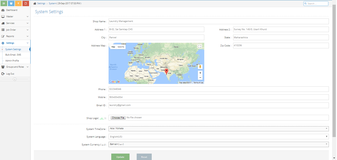 Download web tool or web app Laundry Management System