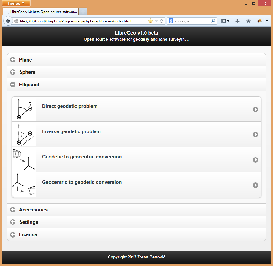 Download web tool or web app LibreGeoJS