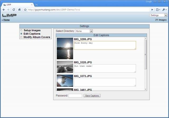 Download web tool or web app LIMP - Lightweight IMage-browser for PHP