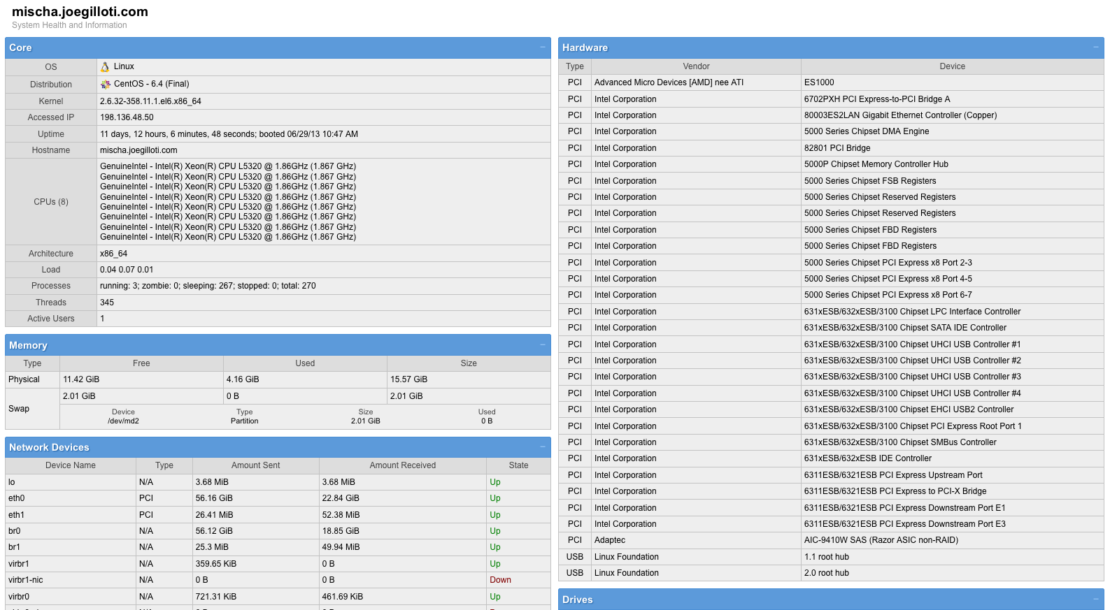 Download web tool or web app Linfo