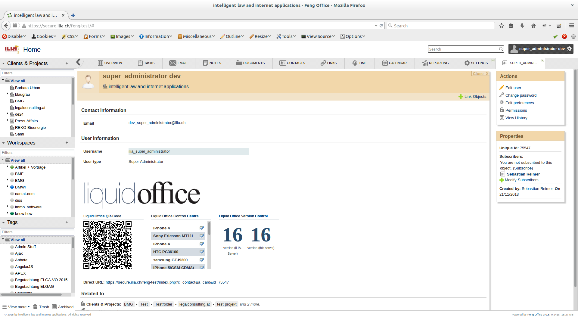 Download web tool or web app Liquid Office (native Feng Office Apps)