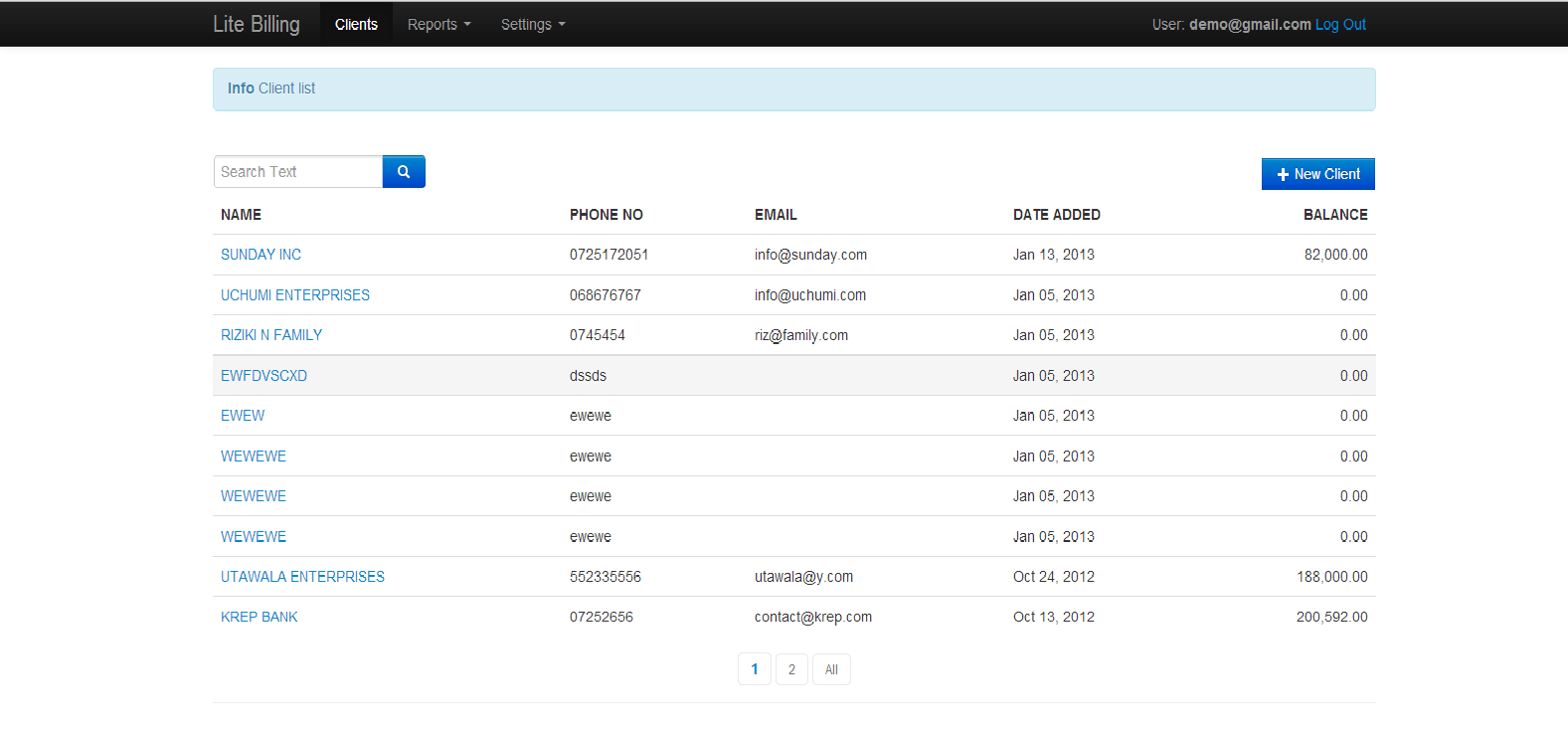 Download web tool or web app Lite Billing