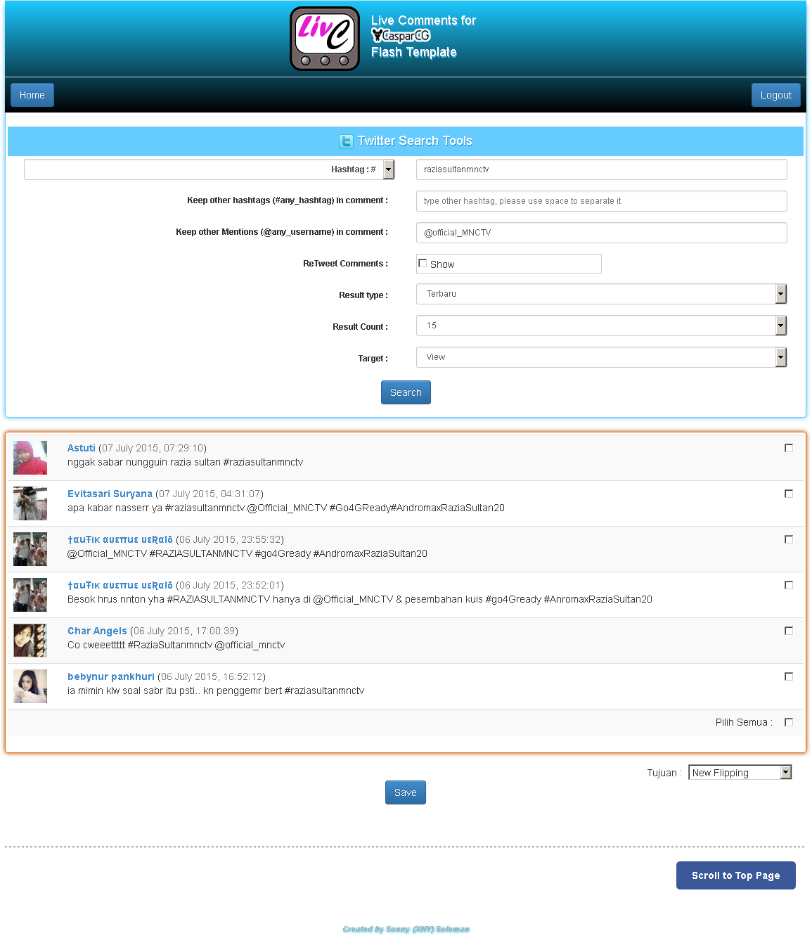 Download web tool or web app LiveCommentsCasparCG