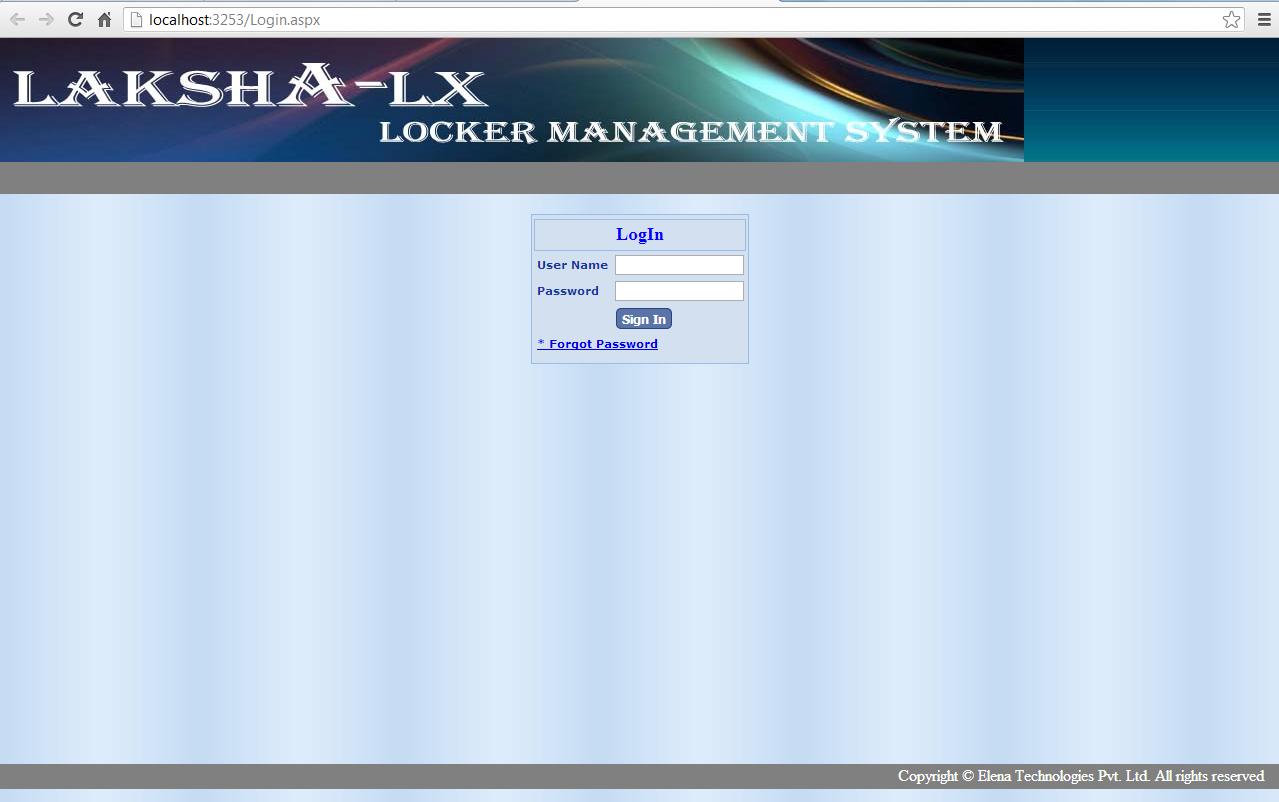 Download web tool or web app Locker Management System
