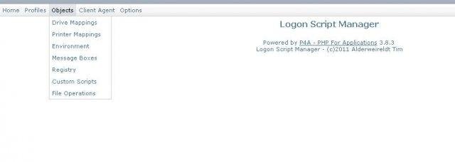 Download web tool or web app Logon Script Manager