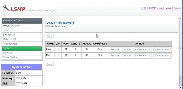 Download web tool or web app lsmp (Linux System management project)