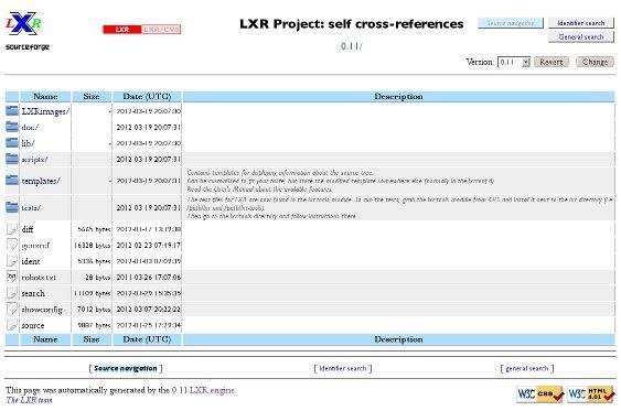 Download web tool or web app LXR Cross Referencer