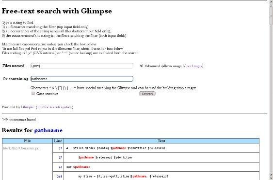 Download web tool or web app LXR Cross Referencer