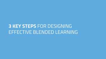 Free download Masterclass 3 key steps for designing effective blended learning video and edit with RedcoolMedia movie maker MovieStudio video editor online and AudioStudio audio editor onlin