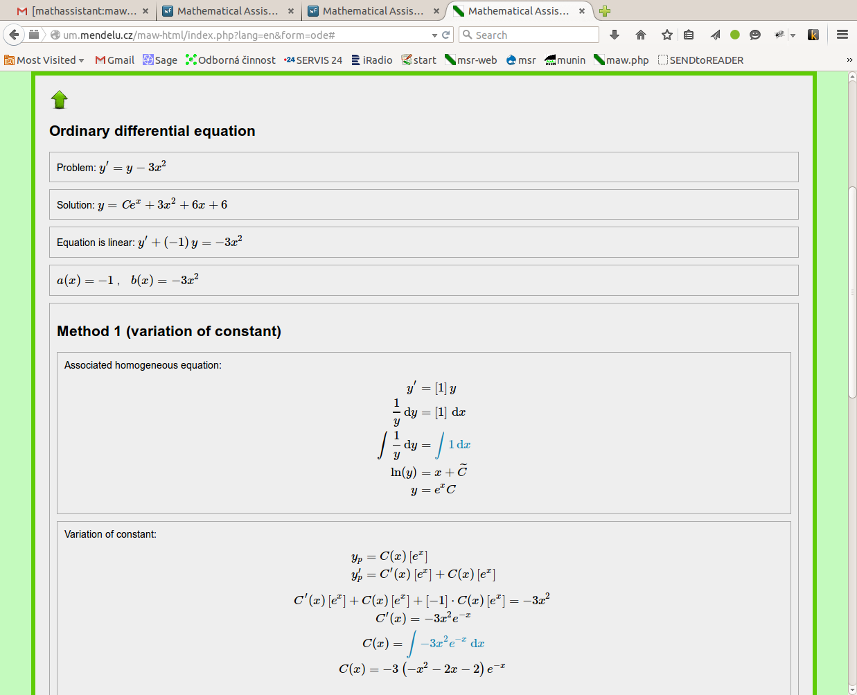 Download web tool or web app Mathematical Assistant on Web