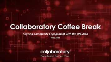 Free download May 2021 Coffee Break: Aligning Community Engagement with the UN SDGs video and edit with RedcoolMedia movie maker MovieStudio video editor online and AudioStudio audio editor onlin