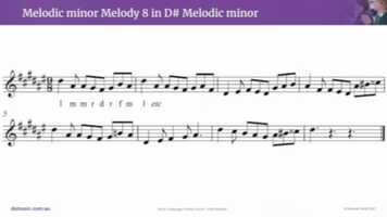 Free download Melodic minor Melody 8 in D# melodic minor in Solfa video and edit with RedcoolMedia movie maker MovieStudio video editor online and AudioStudio audio editor onlin