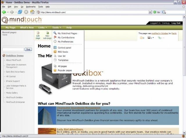 Download web tool or web app MindTouch (frmly deki wiki)