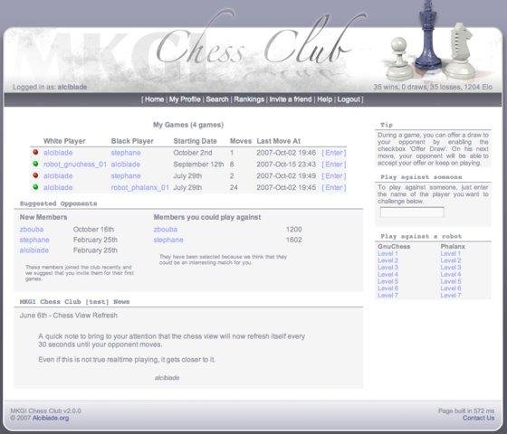 Download web tool or web app MKGI Chess Club