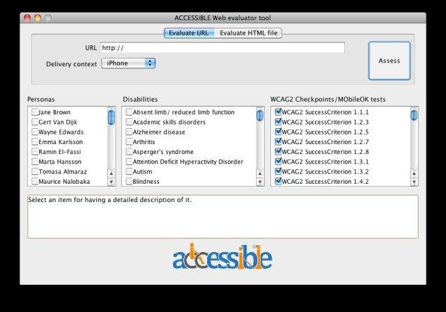 Download web tool or web app Mobile Web Accessibility Assessment Tool