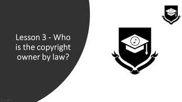 Free download Module 2.1 -Music Copyright - Lesson 3 - Copyright Owner By Law video and edit with RedcoolMedia movie maker MovieStudio video editor online and AudioStudio audio editor onlin