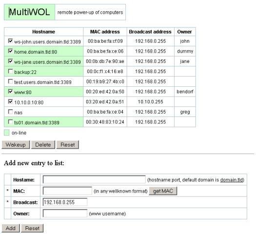 Download web tool or web app MultiWOL