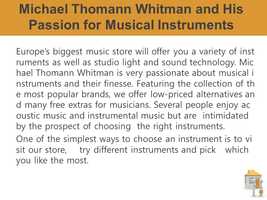 Free download Musical Instrument Store of Michael Thomann in Boston video and edit with RedcoolMedia movie maker MovieStudio video editor online and AudioStudio audio editor onlin