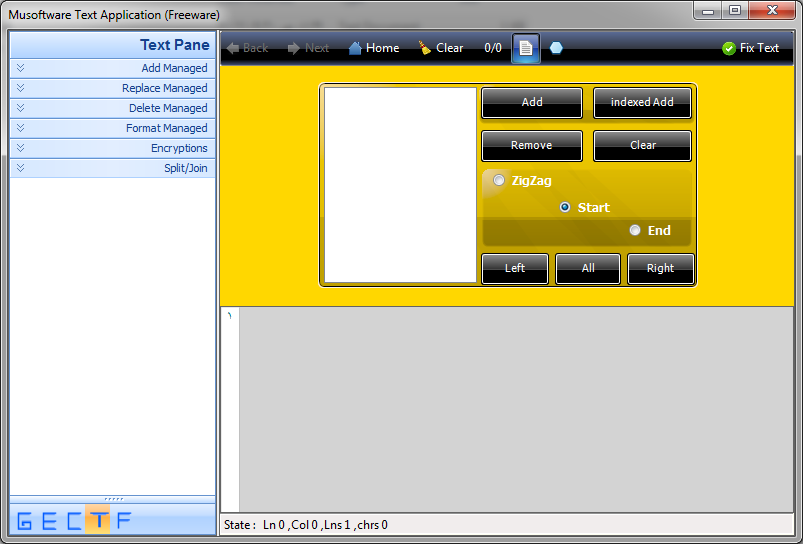 Download web tool or web app Musoftware Text Application