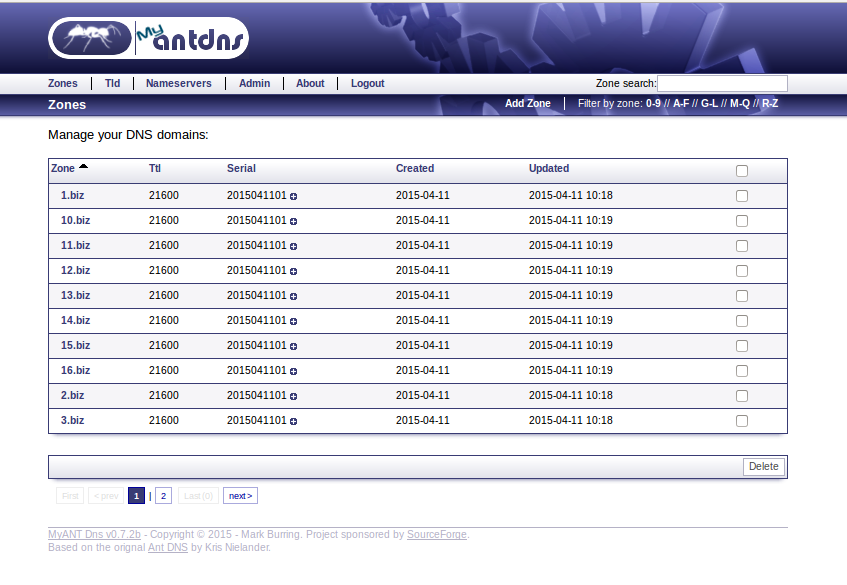 Download web tool or web app MyANT DNS