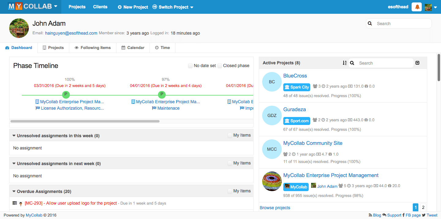 Download web tool or web app MyCollab - Project Management Software