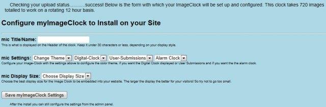 Download web tool or web app myImageClock