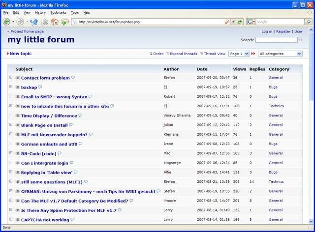 Download web tool or web app my little forum