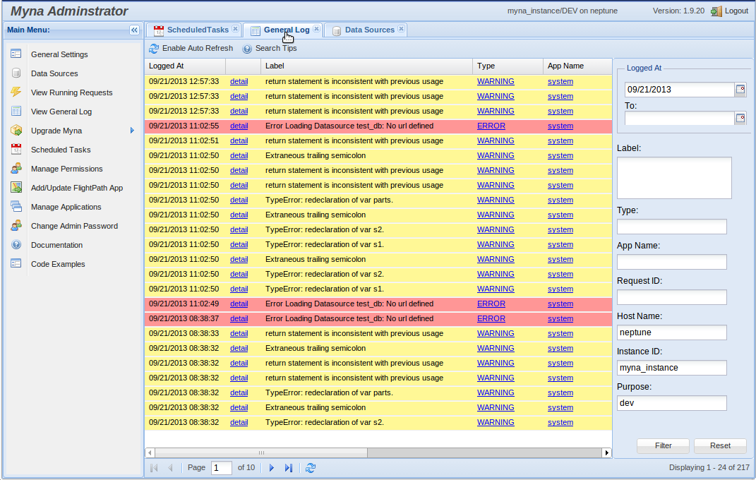 Download web tool or web app Myna Application Server