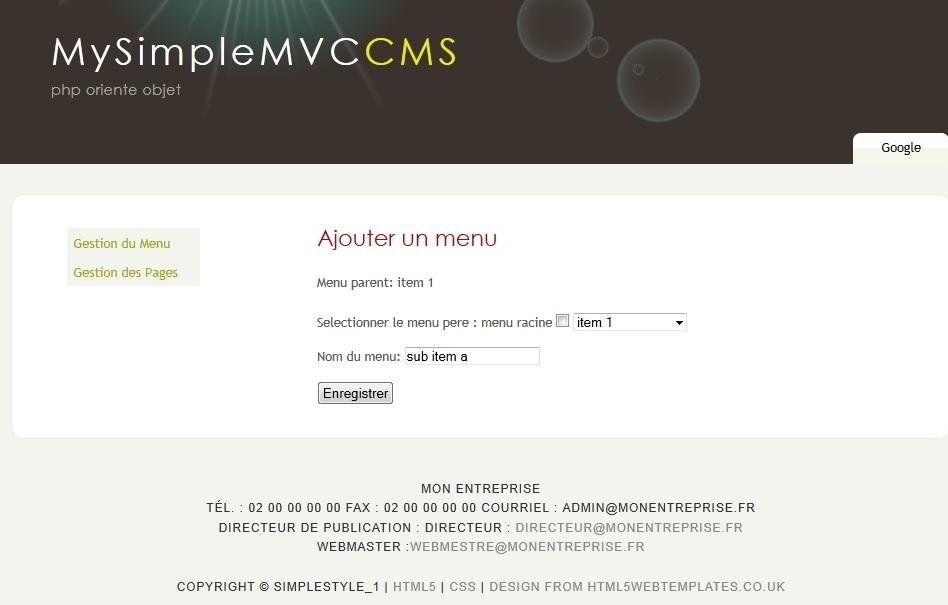 Download web tool or web app MySimpleMVCCMS