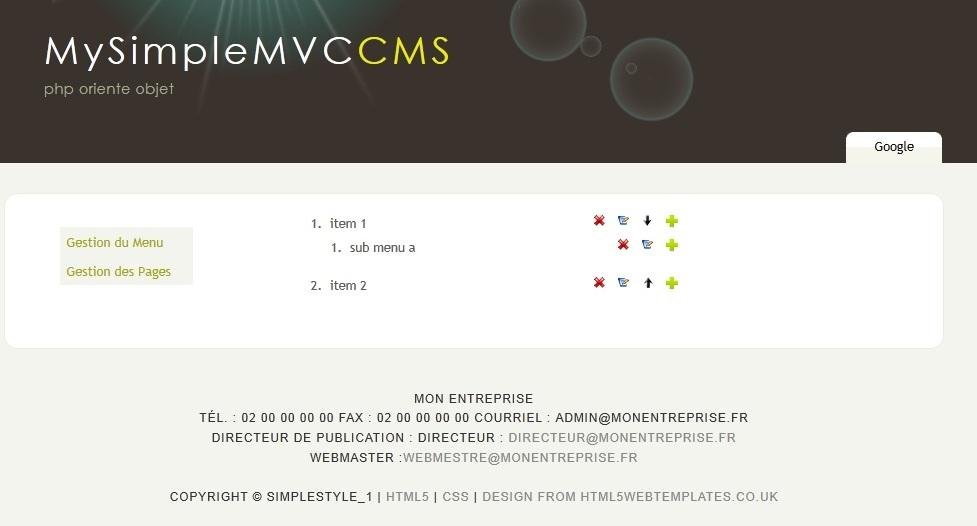 Download web tool or web app MySimpleMVCCMS