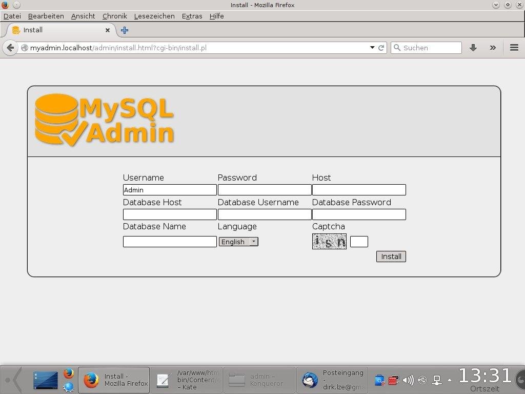 Download web tool or web app MySQL::Admin