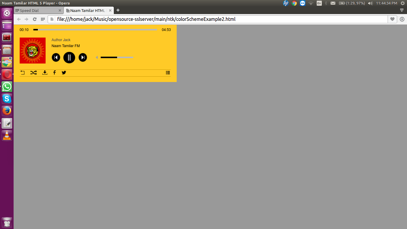 Download web tool or web app Naam Tamilar HTML 5 Shoutcast Player