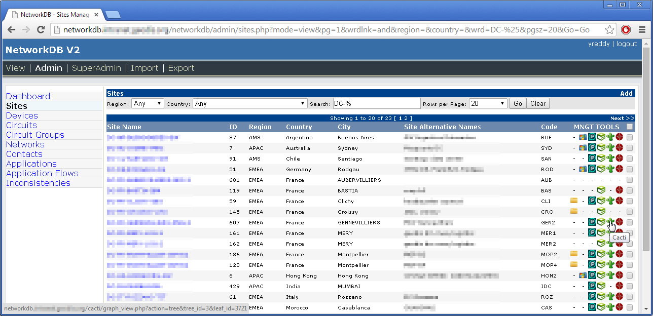 Download web tool or web app NetworkDB