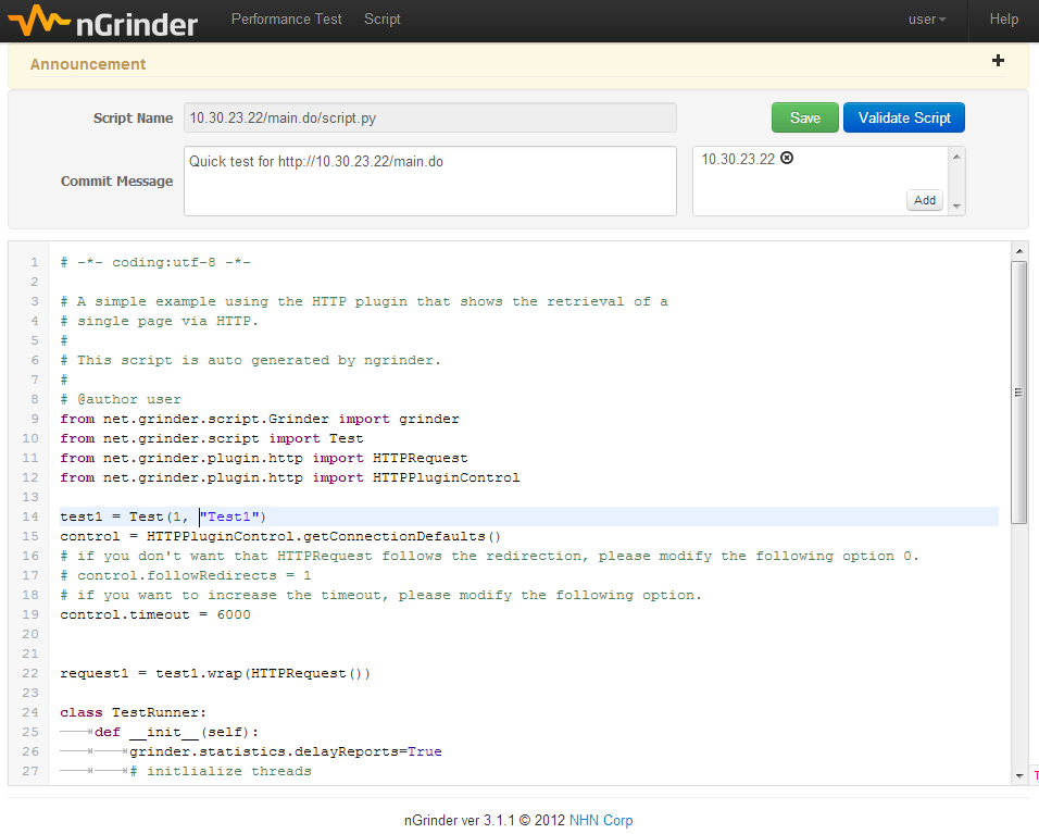 Download web tool or web app nGrinder