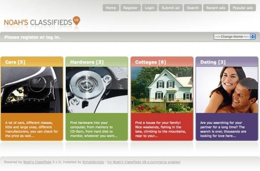 Download web tool or web app Noahs Classifieds Free Version