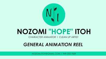 Free download Nozomi Hope Itoh Animation Reel video and edit with RedcoolMedia movie maker MovieStudio video editor online and AudioStudio audio editor onlin