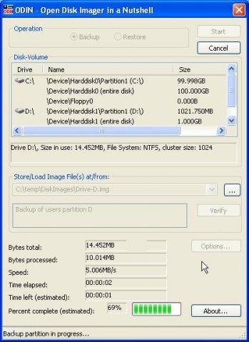 Download web tool or web app ODIN (Open Disk Imager in a Nutshell)