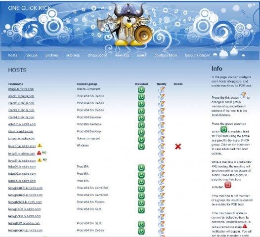 Download web tool or web app OneClickKick (Network Boot  Kickstart)