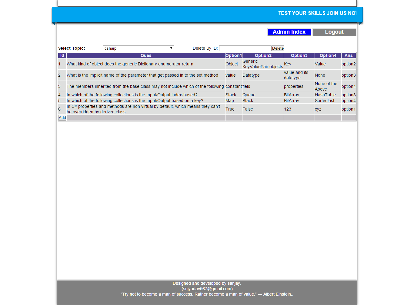 Download web tool or web app Online Examination Portal in asp.net and