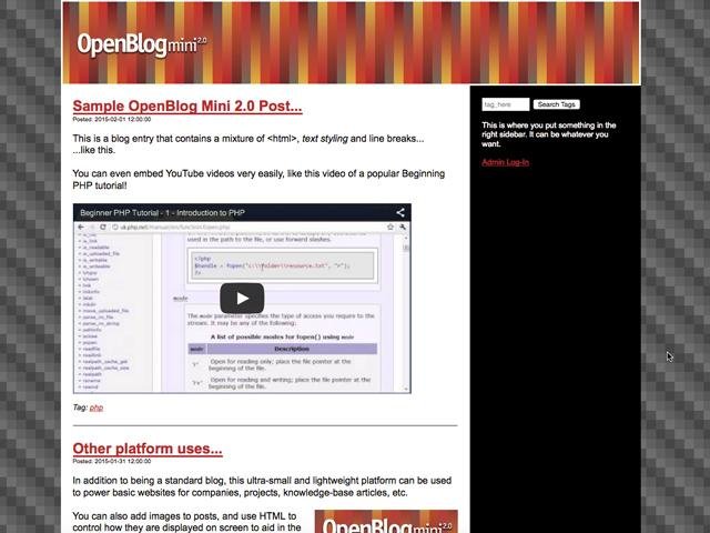 Download web tool or web app OpenBlog mini 3.0