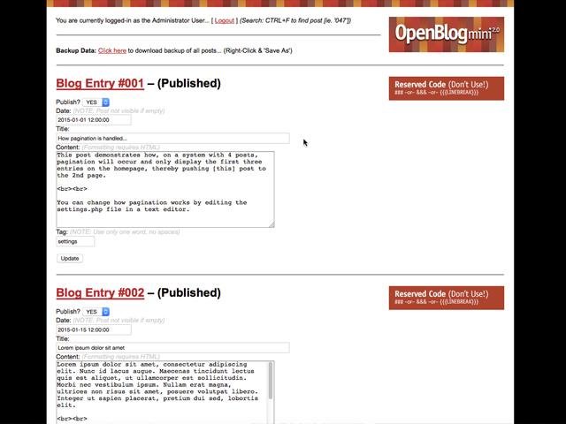 Download web tool or web app OpenBlog mini 3.0