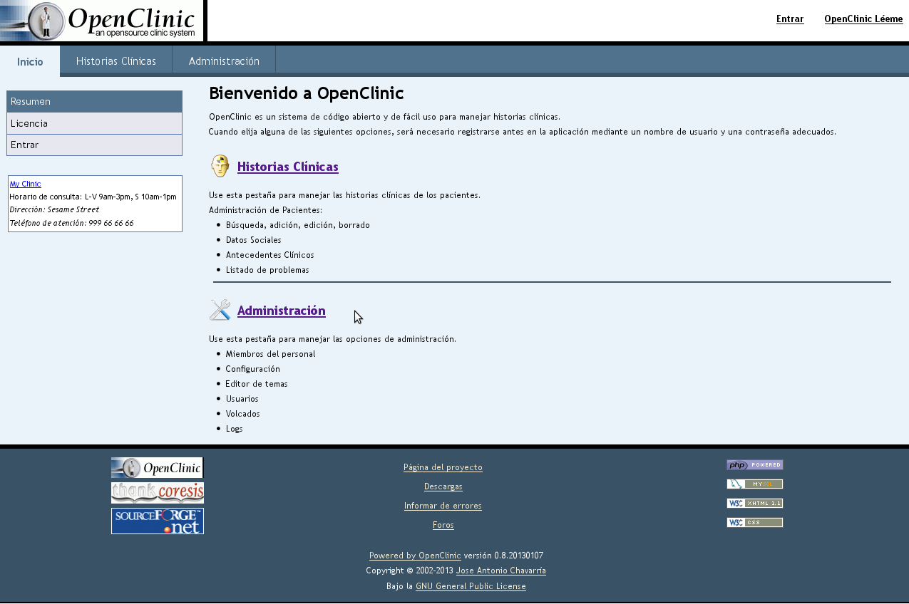 Download web tool or web app OpenClinic