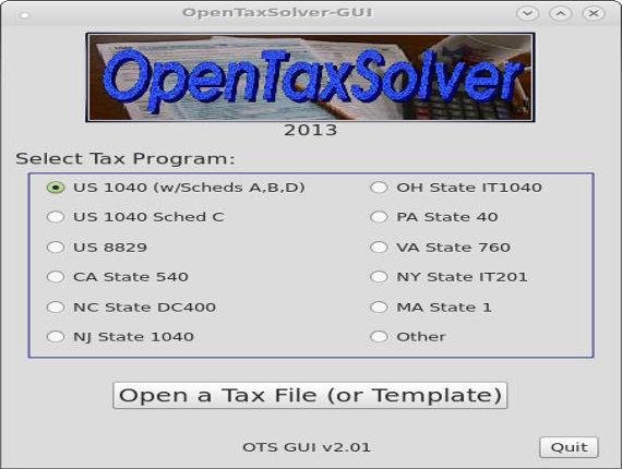 Download web tool or web app Open Tax Solver