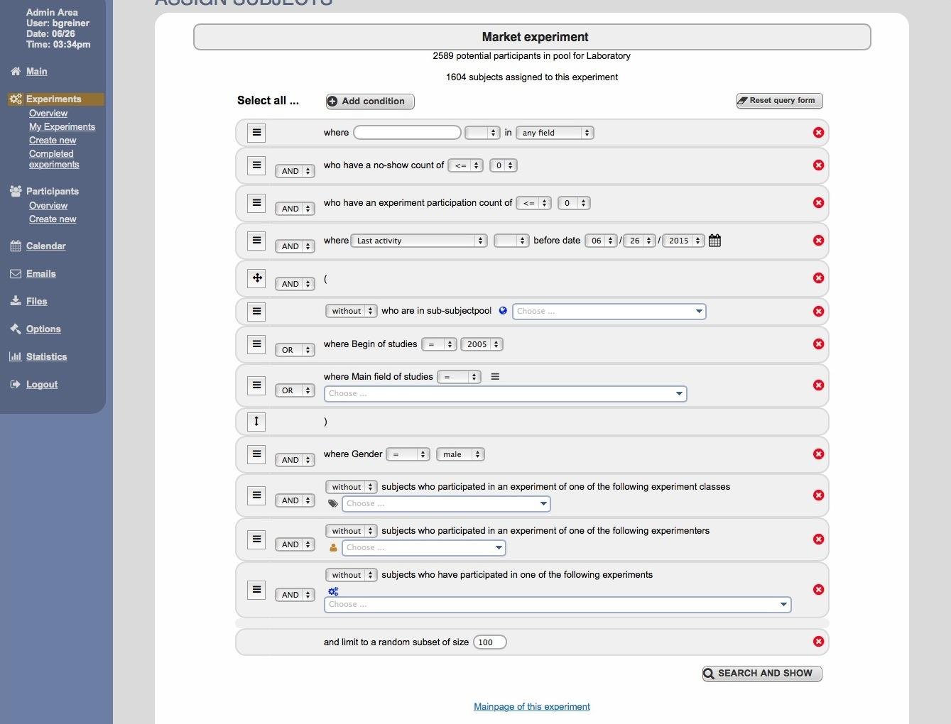 Download web tool or web app ORSEE