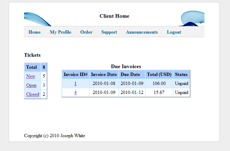 Download web tool or web app OS Client Hosting Management System