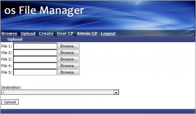 Download web tool or web app osFileManager PHP File Manager