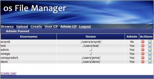 Download web tool or web app osFileManager PHP File Manager