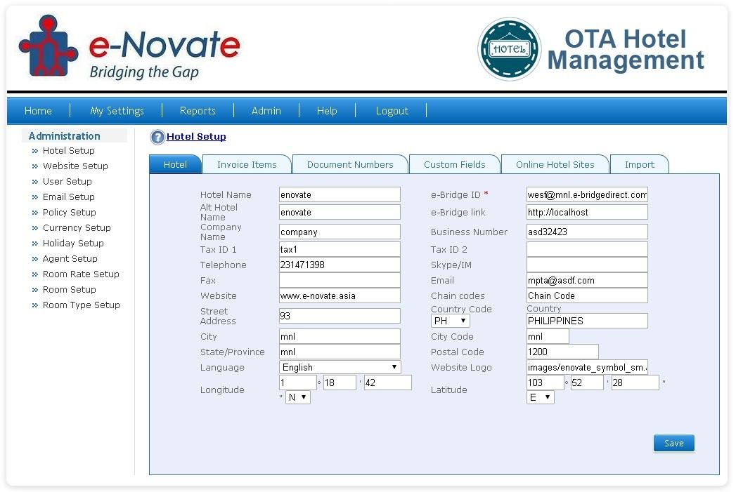 Download web tool or web app OTA Hotel Management 